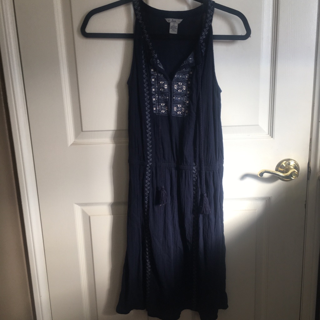 Bass Navy Blue Cotton Dress